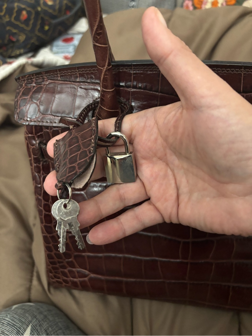 Vintage Lederer birkin style leather Italian bag - Picture 3 of 12